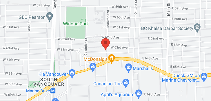 map of 204 W 63RD AVENUE